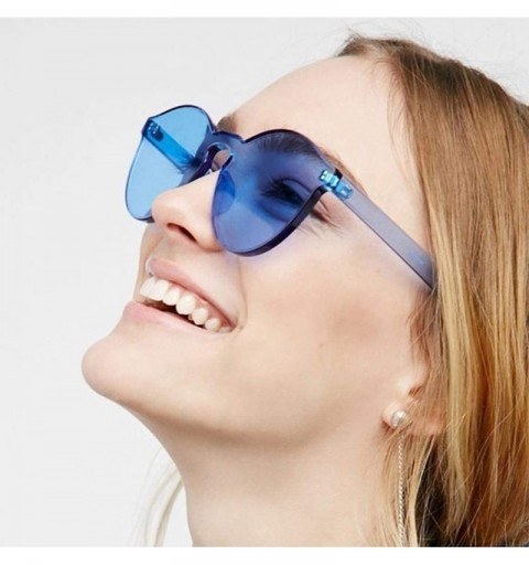 Round Unisex Fashion Candy Colors Round Outdoor Sunglasses Sunglasses - Blue - CJ1905TAYI8 $15.54