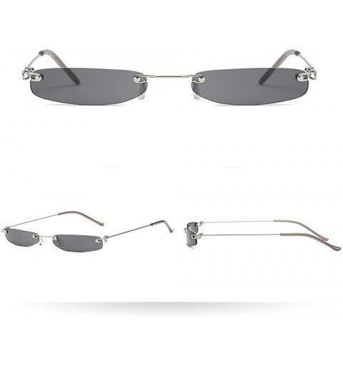 Sport Polarized Sunglasses Women Men Fashion Vintage Small Oval Slender Metal Frame Eyewear Sun Glasses - B - C6196OLAM0M $5.73