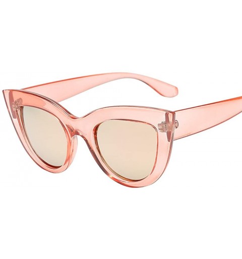 Semi-rimless Women Vintage Cat Eye Glasses Sunglasses Retro Style Eyewear Fashion Ladies Sun Glasses - D - C7196K2DAID $9.24