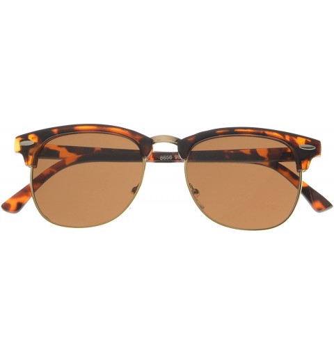 Wayfarer Soho Retro Square Fashion Sunglasses - Leopard-gold-brown - CL12DXM9671 $20.45