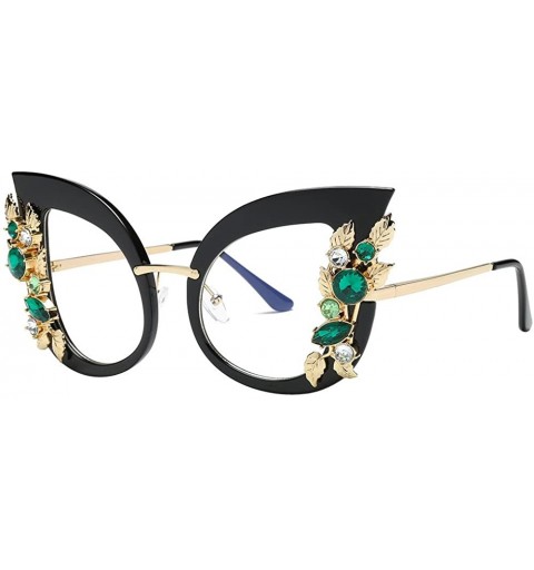 Cat Eye Sunglasses for Women Cat Eye Vintage Sunglasses Retro Oversized Glasses Eyewear Diamond - D - CA18QMXIW34 $7.28