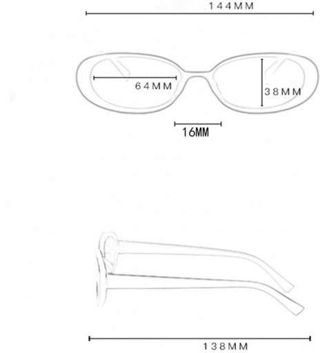 Wrap Unisex Fashion New Small Frame Sunglasses Cow Color Vintage Irregular Shape Casual Sun Glasses - D - CG18SRYDEQ9 $7.99