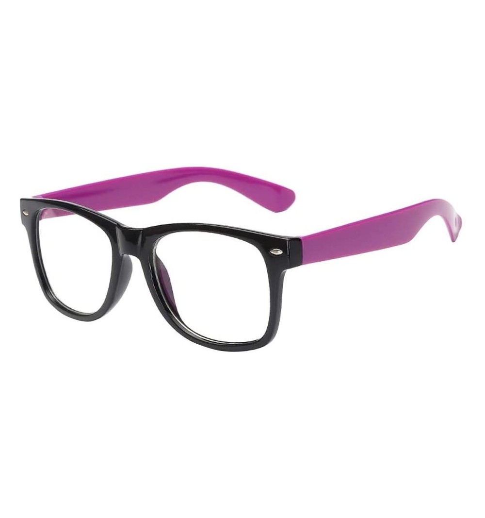 Round Unisex Blocking Computer Eyeglasses Sunglasses - Purple - CL1973D2NH5 $12.40