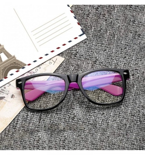Round Unisex Blocking Computer Eyeglasses Sunglasses - Purple - CL1973D2NH5 $12.40