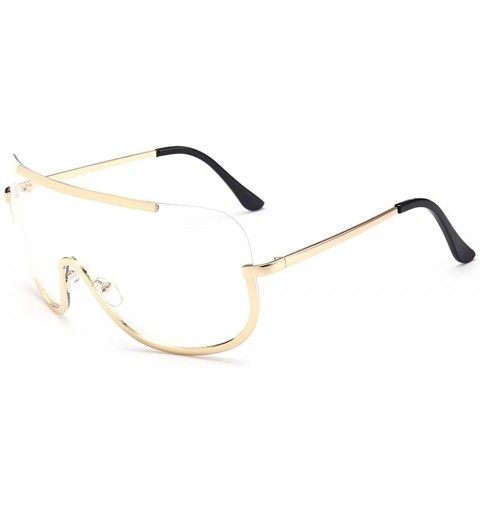 Rectangular Unisex Stylish Square Non-Prescription Eyeglasses Glasses Clear Lens Eyewear Unisex Flat Top Aviator Sunglasses -...