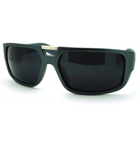 Rectangular Men's Designer Fashion Sunglasses Flat Top Rectangular Cross - Gray - CP11N4BVB4D $8.20