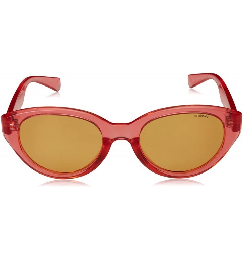 Round Women's Pld6051/G/S Cat-Eye Sunglasses - Pink - CI18ELUIY53 $52.40