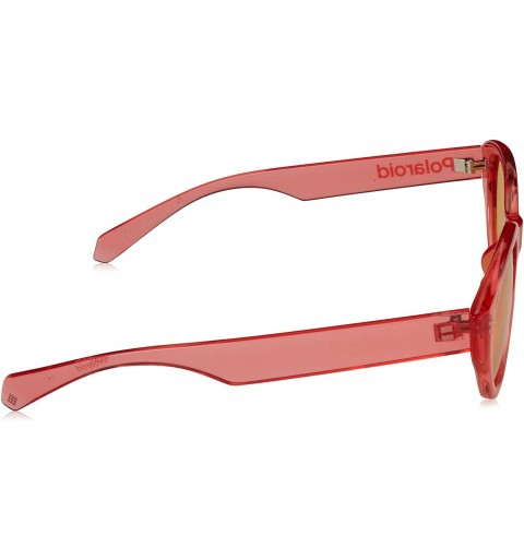 Round Women's Pld6051/G/S Cat-Eye Sunglasses - Pink - CI18ELUIY53 $52.40