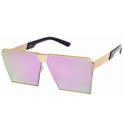 Rimless Women Square UV400 Mirror Sunglasses Men Lady Sun Glasses Eyeglasses - Purple - CD1824O4ZNU $10.77