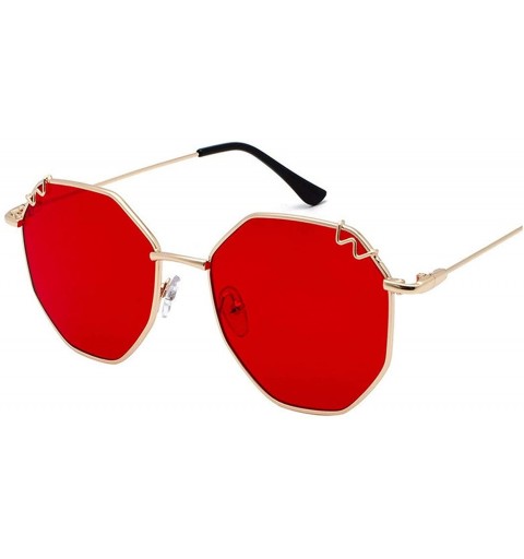 Sport 2019 Women Metal Sunglasses Brand Designer Eyeglasses Men Vintage Shopping Street Beat UV400 - Goldred - CM18W7924HN $2...