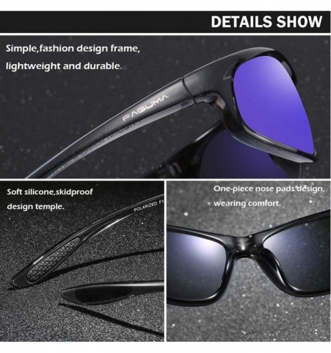 Sport Polarized Sports Sunglasses For Men Cycling Driving Fishing 100% UV Protection - CO18ZTRAUQ0 $30.88