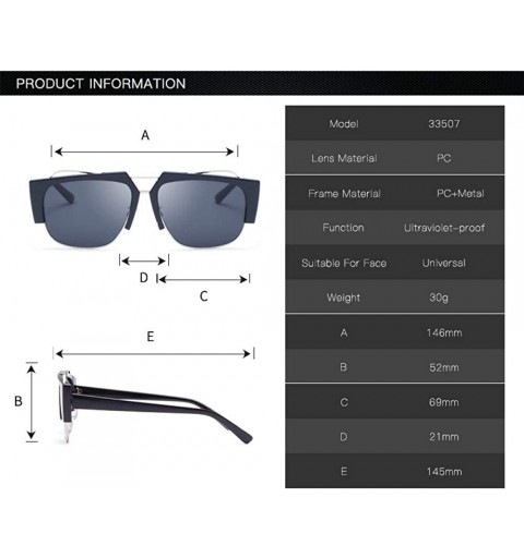 Rimless Fashion Universal Sunglasses Personality Creative High-End Sunglasses New Sunglasses - Black Box on Tea - CF18XDG95GO...