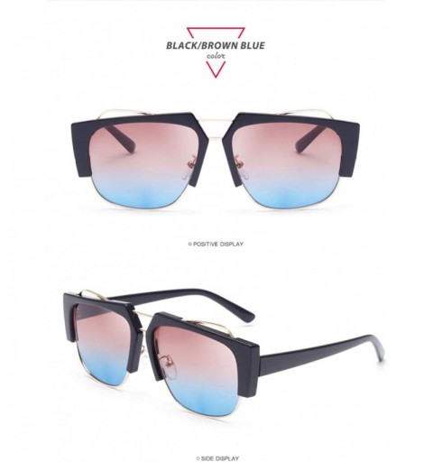 Rimless Fashion Universal Sunglasses Personality Creative High-End Sunglasses New Sunglasses - Black Box on Tea - CF18XDG95GO...