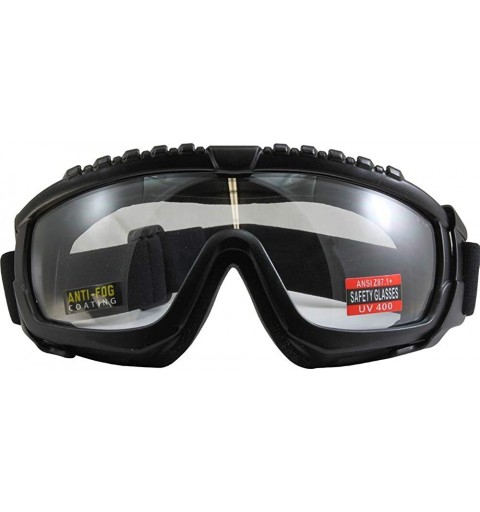 Goggle 2 Pair Ballistech 1 Riding Goggles Matte Black Frame Smoke Clear Lens Z87.1 - C418ZN37E3Z $34.42