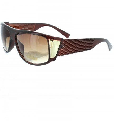 Wrap Eyewear Chic Look 56mm Wrap Sunglasses - Brown - CF11LMUM7J1 $20.29