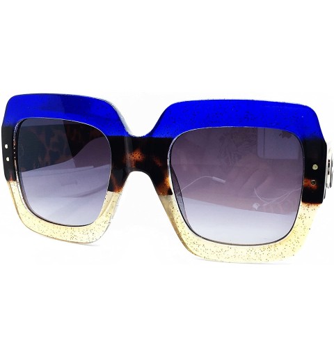 Square SA187 Premium Oversize XXL Women Brand Designer Square Bold Style Thick Frame Candy Funky Fashion Sunglasses - CT18GC6...