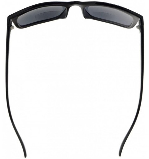 Oversized Bifocal Sunglasses Men Women (Black Frame- Grey Lens +1.25) - S031-grey Lens - C517Y0COC86 $12.89