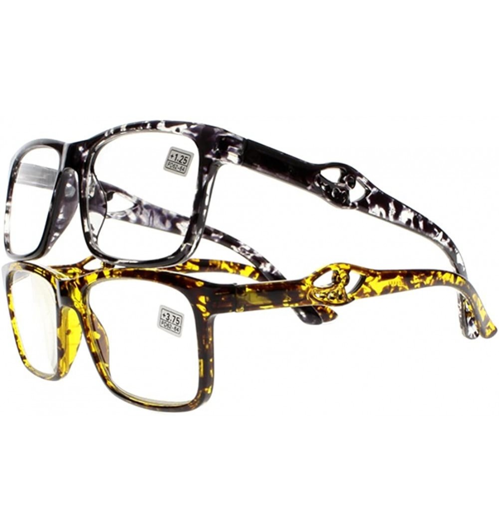 Square Men Women Classic Speckle Large Oversized Square Frmae Reading Glasses Readers - All 2 Colors - CV186U4Z384 $18.70