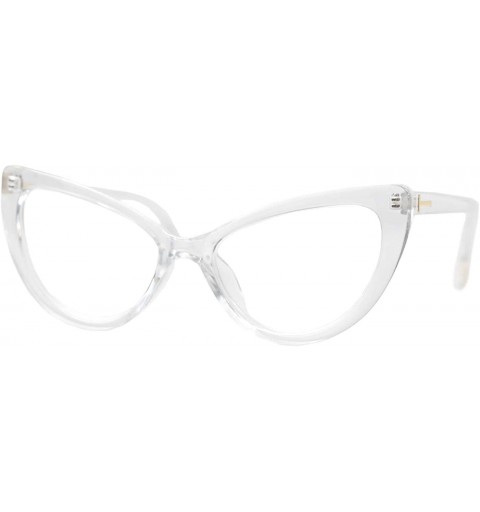 Oversized Womens Oversized Fashion Cat Eye Eyeglasses Frame Large Reading Glasses - Transparent - C418CQ2ZQSA $12.12