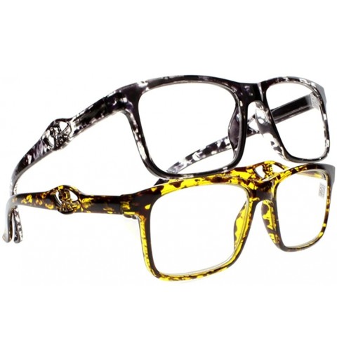 Square Men Women Classic Speckle Large Oversized Square Frmae Reading Glasses Readers - All 2 Colors - CV186U4Z384 $18.70