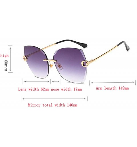 Aviator Aviator sunglasses- fashion sunglasses ladies creative multi-color frameless sunglasses - D - C418RT5Y4WA $38.23