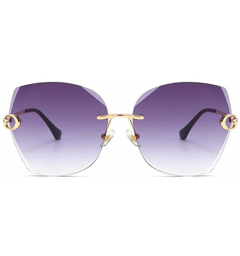 Aviator Aviator sunglasses- fashion sunglasses ladies creative multi-color frameless sunglasses - D - C418RT5Y4WA $38.23