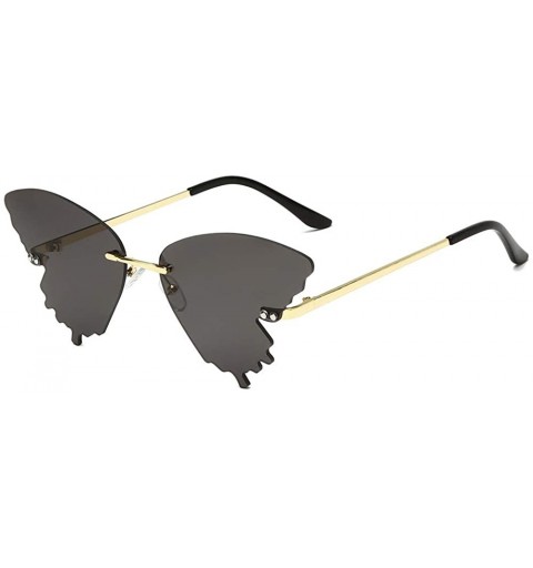 Butterfly Butterfly Sunglasses for Women Butterfly Sun Glasses Shades UV400 - Grey Lens - C11902YQ6EU $22.67