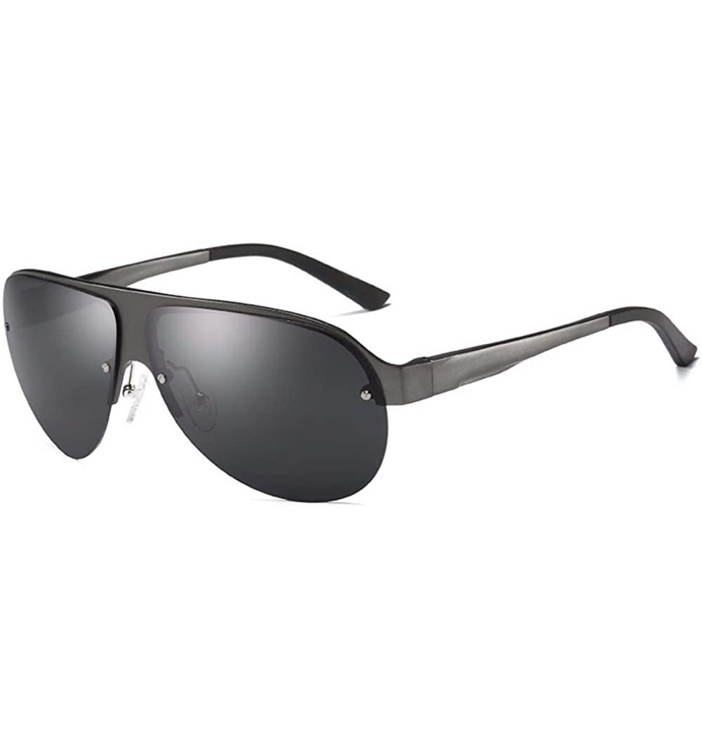 Aviator Aluminum Magnesium Sunglasses Large Frame Sports Glasses Outdoor Polarizer for Men - C - C018QO3WLUR $32.36