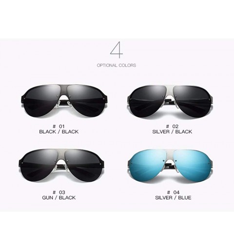 Aviator Aluminum Magnesium Sunglasses Large Frame Sports Glasses Outdoor Polarizer for Men - C - C018QO3WLUR $32.36