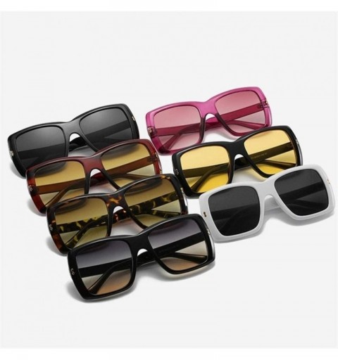 Goggle Oversized Square Sunglasses for Women Metal Hinge Rectangle Sun Glasses Goggles - White Black - CQ1907TRMQI $9.16