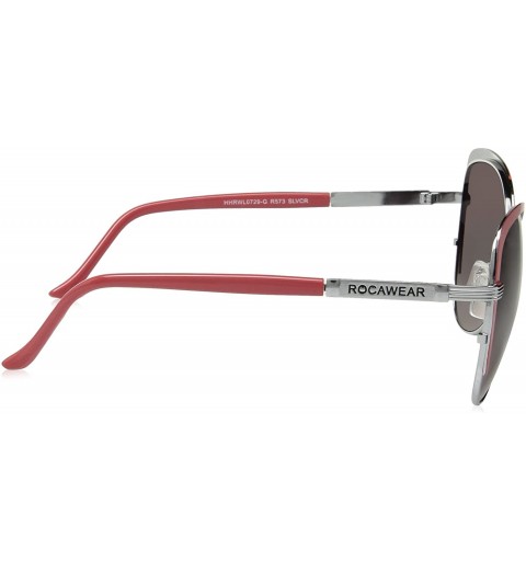 Cat Eye Women's R573 Metal Cat-Eye Sunglasses with 100% UV Protection - 60 mm - Silver/Cream - CB129HH0RUV $54.30