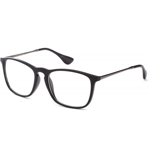 Square Unisex Retro Squared Celebrity Star Simple Clear Lens Fashion Glasses - CP11T16K6V9 $9.18