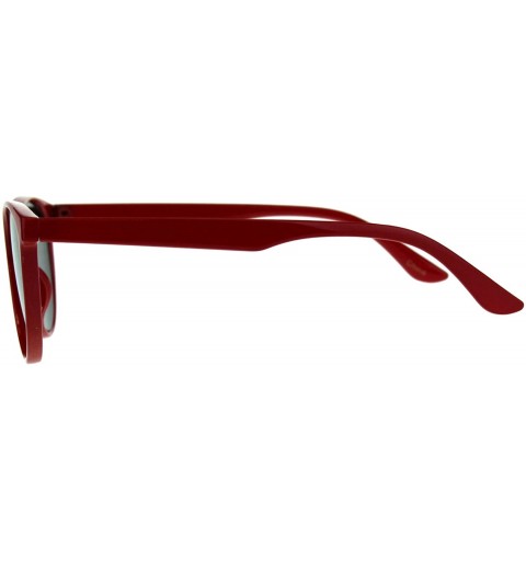 Oval Womens Oval Cateye Sunglasses Metal Bridge Designer Fashion Shades - Red (Black) - C118DASIKLR $9.51