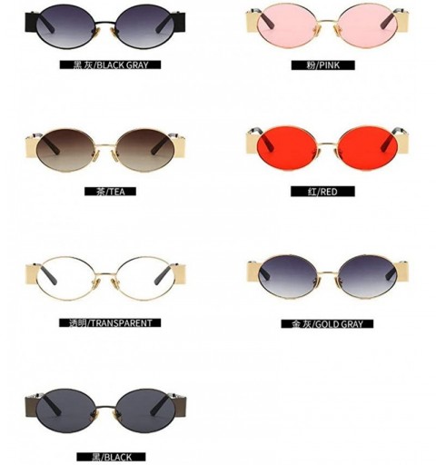 Round Faashions Vintage Small Oval Punk Sunglasses Unisex Chic Sexy Luxury Brand Designer Eyewear UV400 - CG18LMUH6W6 $12.43