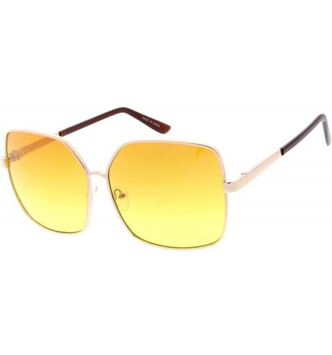 Oversized Wired Butterfly Frame Candy Lens 70s Retro Fashion Sunglasses - Orange - CK18UDNZYOM $9.08