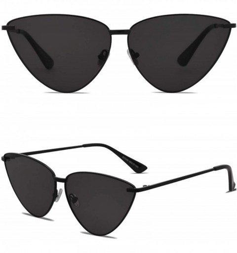 Goggle Cateye Sunglasses for Women Fashion Retro Vintage Narrow Clout Goggles Metal Frame SJ1091 - CP18COGISUX $15.52