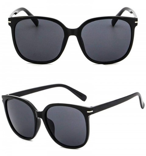 Aviator 2019 Vintage Sunglasses Women Top Brand Designer Luxury Candies Lens Black Blue - Black Gray - CI18XAKYR7M $10.28