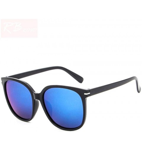 Aviator 2019 Vintage Sunglasses Women Top Brand Designer Luxury Candies Lens Black Blue - Black Gray - CI18XAKYR7M $10.28