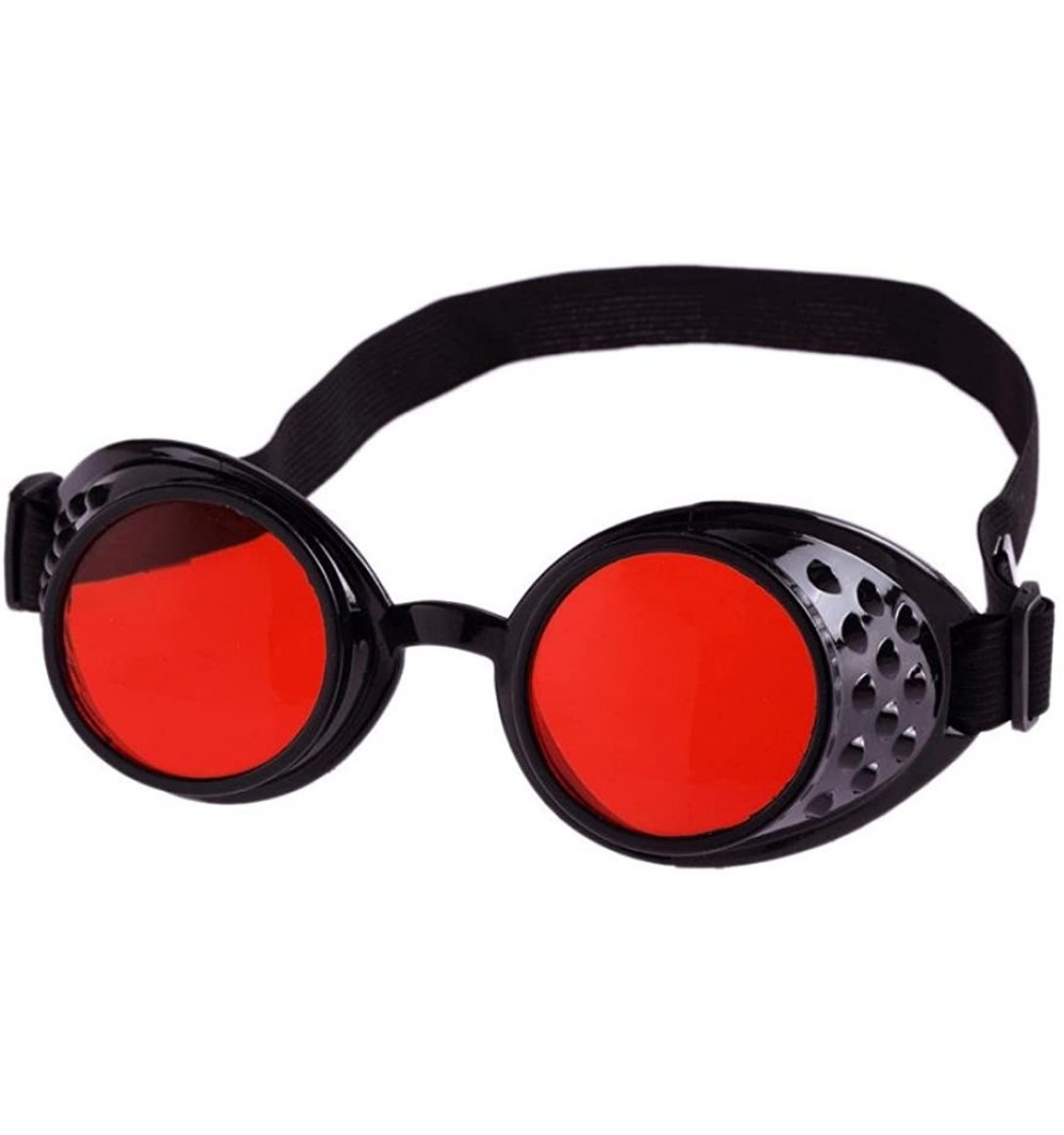 Goggle Steampunk Goggles Welding Punk Gothic Glasses Cosplay Eyewear - C - CT18EX623RC $9.97