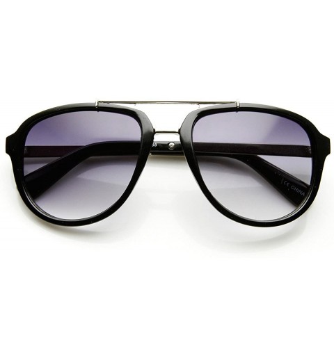 Aviator Retro Dapper Euro Fashion Roadster Square Aviator Sunglasses - Black Lavender - CO11V1ZRNHD $8.80