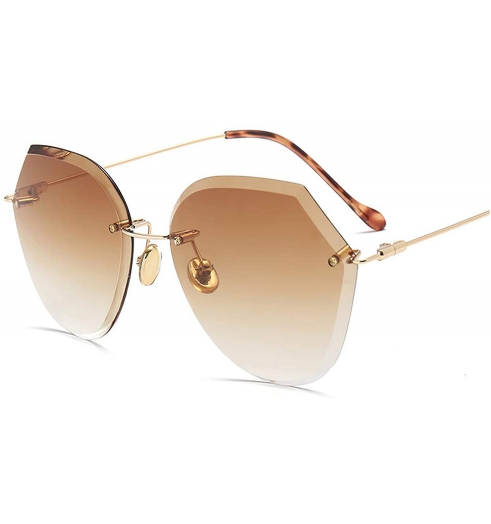 Sport 2019 Ocean Sunglasses Women Top Brand Designer Sun Glasses Vintage feminina - Tea - CO18W80NHZK $16.88