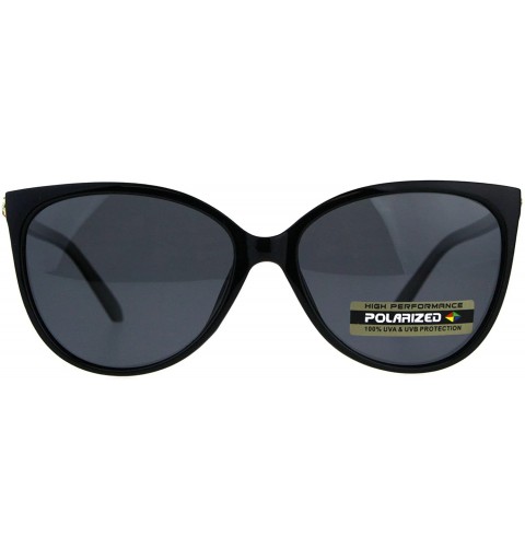 Butterfly Womens Polarized Lens Sunglasses Rhinestone Fashion Butterfly Frame - Black Red Stone - CY18CXWERRO $13.23