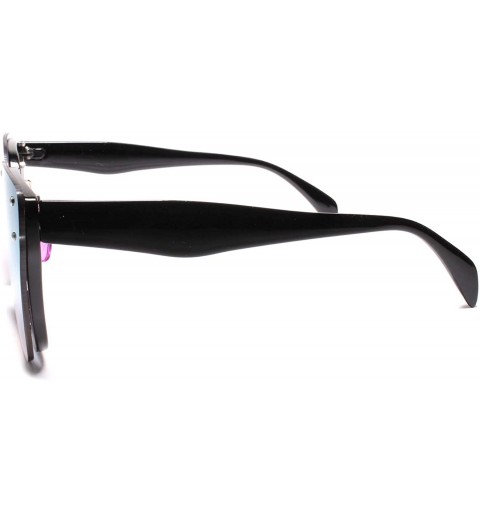 Square Designer Elegant Upscale Womens Square Gradient Lens Sunglasses - Black / Purple - CQ18U4RI44L $15.31