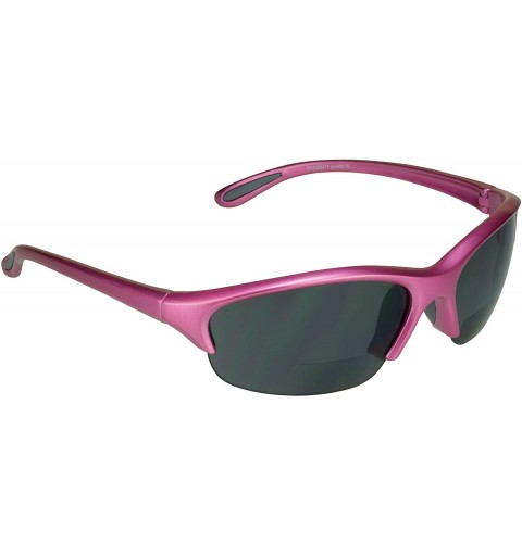 Wrap Bifocal Sunglasses ANSI z87.1 Safety Smoke or Brown Lenses. Pink or Black Frames - Pink With Smoke - C411F51QN8J $16.39