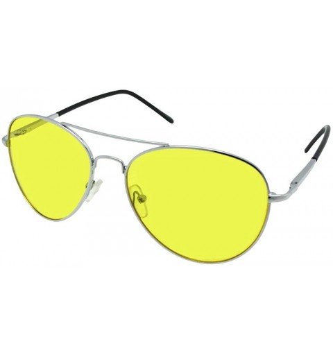 Aviator Aviator Style Metal Frame Yellow Lenses Sunglasses Y7 - CT18LYA6RSC $23.00