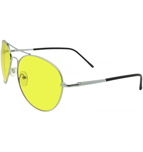 Aviator Aviator Style Metal Frame Yellow Lenses Sunglasses Y7 - CT18LYA6RSC $12.99