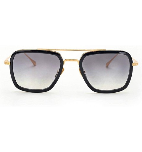 Square Vintage Aviator Sunglasses Classic Glasses - Gold - C518W6H577S $8.54