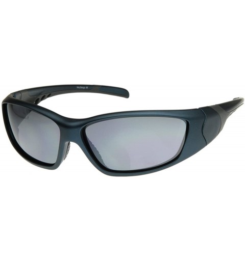 Sport Durable Sports Wrap Shades TR-90 Frame Sunglasses (Blue) - CZ116HJYZI3 $25.14