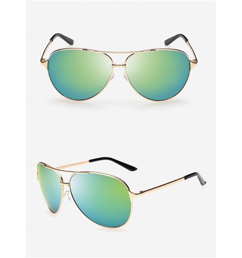 Goggle Men Women Aviator Polarized Sunglasses UV400 Mirror eyewear For Driving Fishing Outdoor - CQ12LY24UBJ $10.40