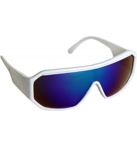 Shield Men's Festival Shield Sunglasses - White - CI18W3QLDRN $38.80